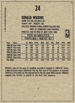 1991-92 Fleer Wheaties #24 Gerald Wilkins Back