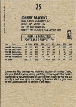1991-92 Fleer Wheaties #25 Johnny Dawkins Back