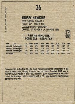 1991-92 Fleer Wheaties #26 Hersey Hawkins Back