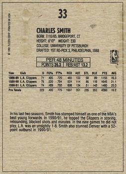 1991-92 Fleer Wheaties #33 Charles Smith Back