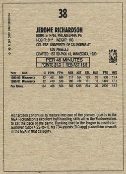 1991-92 Fleer Wheaties #38 Jerome Richardson Back