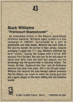 1991-92 Fleer Wheaties #43 Buck Williams Back