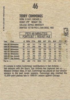 1991-92 Fleer Wheaties #46 Terry Cummings Back