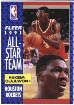 1991-92 Fleer Wheaties #54 Hakeem Olajuwon Front