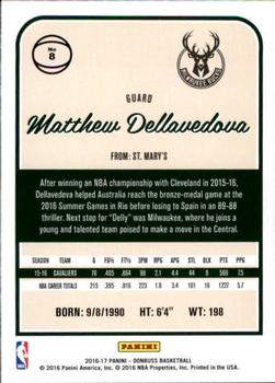 2016-17 Donruss #8 Matthew Dellavedova Back