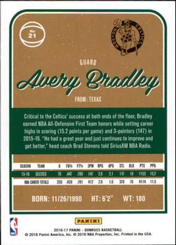 2016-17 Donruss #21 Avery Bradley Back