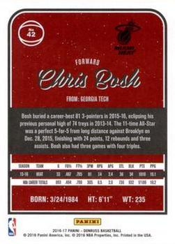 2016-17 Donruss #42 Chris Bosh Back