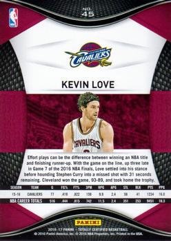 2016-17 Panini Totally Certified #45 Kevin Love Back