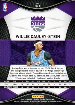 2016-17 Panini Totally Certified #51 Willie Cauley-Stein Back