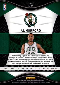 2016-17 Panini Totally Certified #76 Al Horford Back