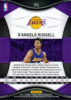 2016-17 Panini Totally Certified #77 D'Angelo Russell Back