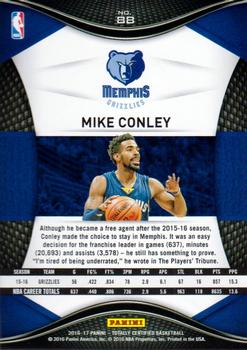 2016-17 Panini Totally Certified #88 Mike Conley Back