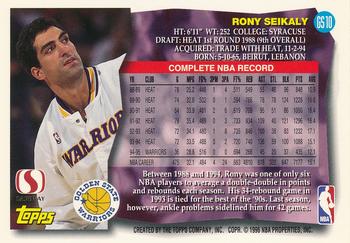 1995-96 Topps Safeway Golden State Warriors #GS10 Rony Seikaly Back