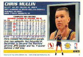 1994-95 Topps Safeway Golden State Warriors #GS5 Chris Mullin Back