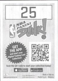 2015-16 Panini NBA Stickers #25 Joe Johnson Back