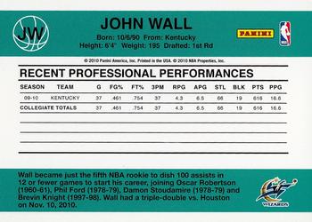 2010-11 Donruss - Starting 5 #JW John Wall Back