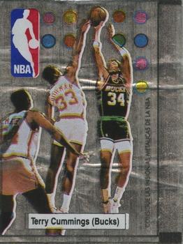 1989 Chicle NBA Foil Gum Wrappers #NNO Terry Cummings Front