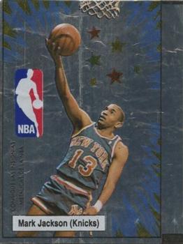 1989 Chicle NBA Foil Gum Wrappers #NNO Mark Jackson Front
