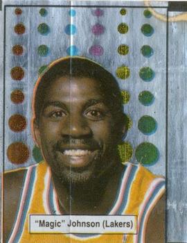 1989 Chicle NBA Foil Gum Wrappers #NNO Magic Johnson Front