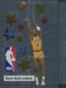 1989 Chicle NBA Foil Gum Wrappers #NNO Byron Scott Front