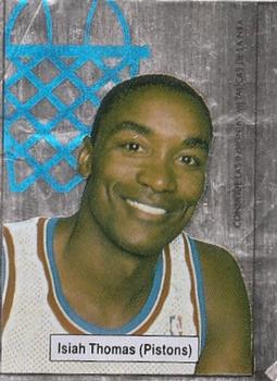 1989 Chicle NBA Foil Gum Wrappers #NNO Isiah Thomas Front