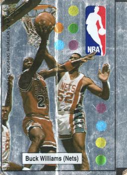 1989 Chicle NBA Foil Gum Wrappers #NNO Buck Williams / Michael Jordan Front