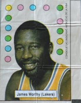 1989 Chicle NBA Foil Gum Wrappers #NNO James Worthy Front
