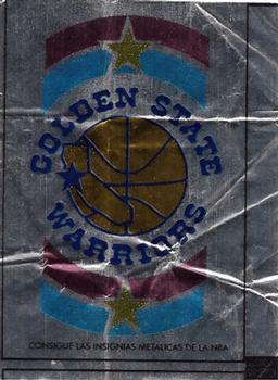 1989 Chicle NBA Foil Gum Wrappers #NNO Golden State Warriors Front