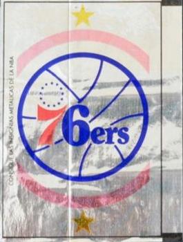 1989 Chicle NBA Foil Gum Wrappers #NNO Philadelphia 76ers Front