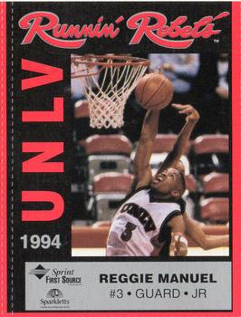 1994 UNLV Runnin' Rebels #NNO Reggie Manuel Front