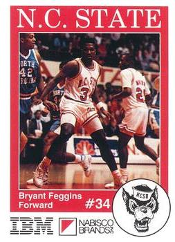 1990-91 NC State Wolfpack #NNO Bryant Feggins Front
