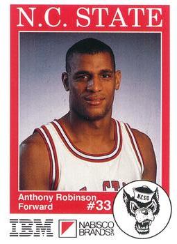 1990-91 NC State Wolfpack #NNO Anthony Robinson Front
