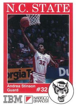1990-91 NC State Wolfpack #NNO Andrea Stinson Front