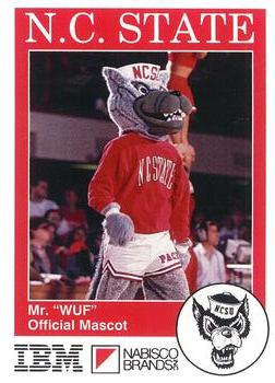 1990-91 NC State Wolfpack #NNO Mr. Wuf Front