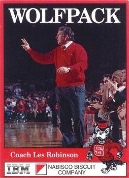 1991-92 NC State Wolfpack #12 Les Robinson Front