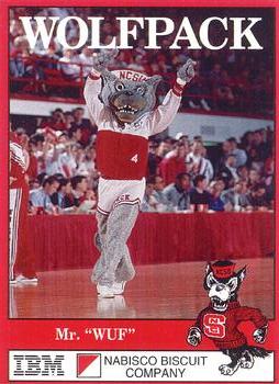 1991-92 NC State Wolfpack #15 Mr. Wuf Front