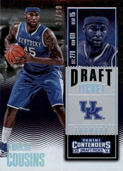 2016 Panini Contenders Draft Picks - Draft Ticket #25 DeMarcus Cousins Front