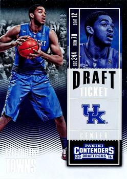 2016 Panini Contenders Draft Picks - Draft Ticket #53 Karl-Anthony Towns Front