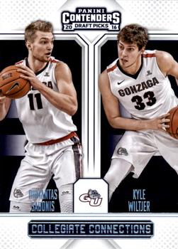 2016 Panini Contenders Draft Picks - Collegiate Connections #16 Domantas Sabonis / Kyle Wiltjer Front
