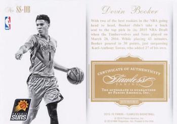 2015-16 Panini Flawless - Super Signatures Ruby #SS-DB Devin Booker Back