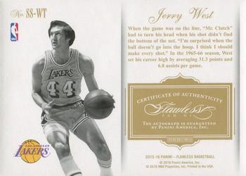 2015-16 Panini Flawless - Super Signatures Emerald #SS-WT Jerry West Back