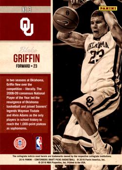2016 Panini Contenders Draft Picks - Old School Colors #3 Blake Griffin Back