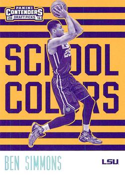 2016 Panini Contenders Draft Picks - School Colors #1 Ben Simmons Front