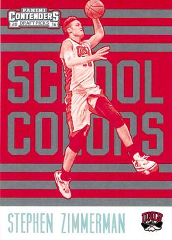 2016 Panini Contenders Draft Picks - School Colors #19 Stephen Zimmerman Front