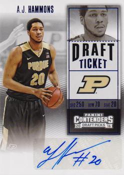 2016 Panini Contenders Draft Picks - College Ticket Autographs #154 A.J. Hammons Front