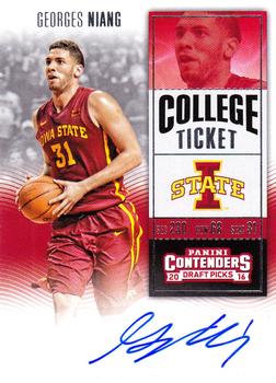 2016 Panini Contenders Draft Picks - College Ticket Autographs #157 Georges Niang Front