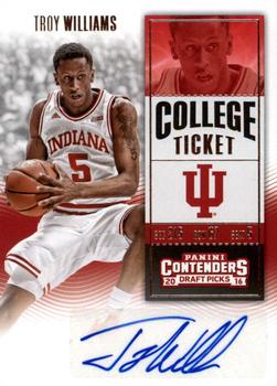 2016 Panini Contenders Draft Picks - College Ticket Autographs #160 Troy Williams Front