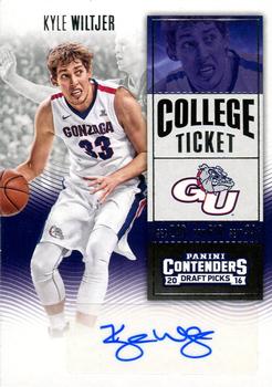2016 Panini Contenders Draft Picks - College Ticket Autographs #165 Kyle Wiltjer Front