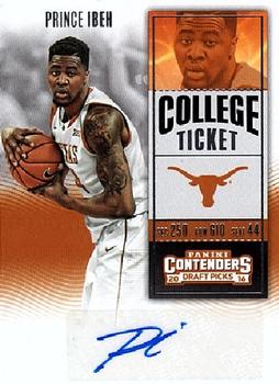 2016 Panini Contenders Draft Picks - College Ticket Autographs #169 Prince Ibeh Front