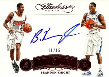 2015-16 Panini Flawless - Now and Then Signatures Ruby #NT-BK Brandon Knight Front